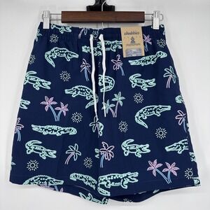 NWT‎ Chubbies Men's Classic Swim Trunks 7" The Neon Glades Mesh Lined AOP S